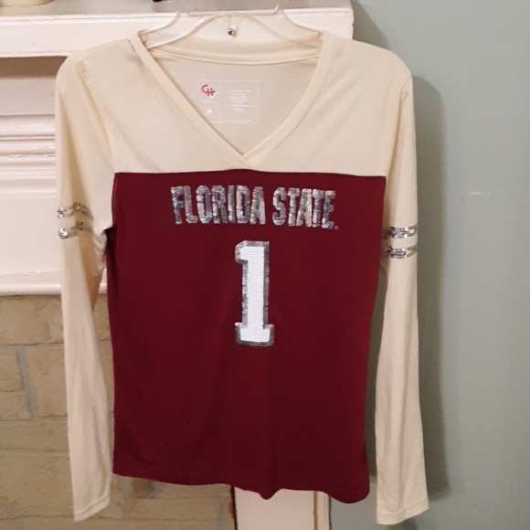 Campus Heritage Florida State Sequins Top Sz M - Picture 2 of 6